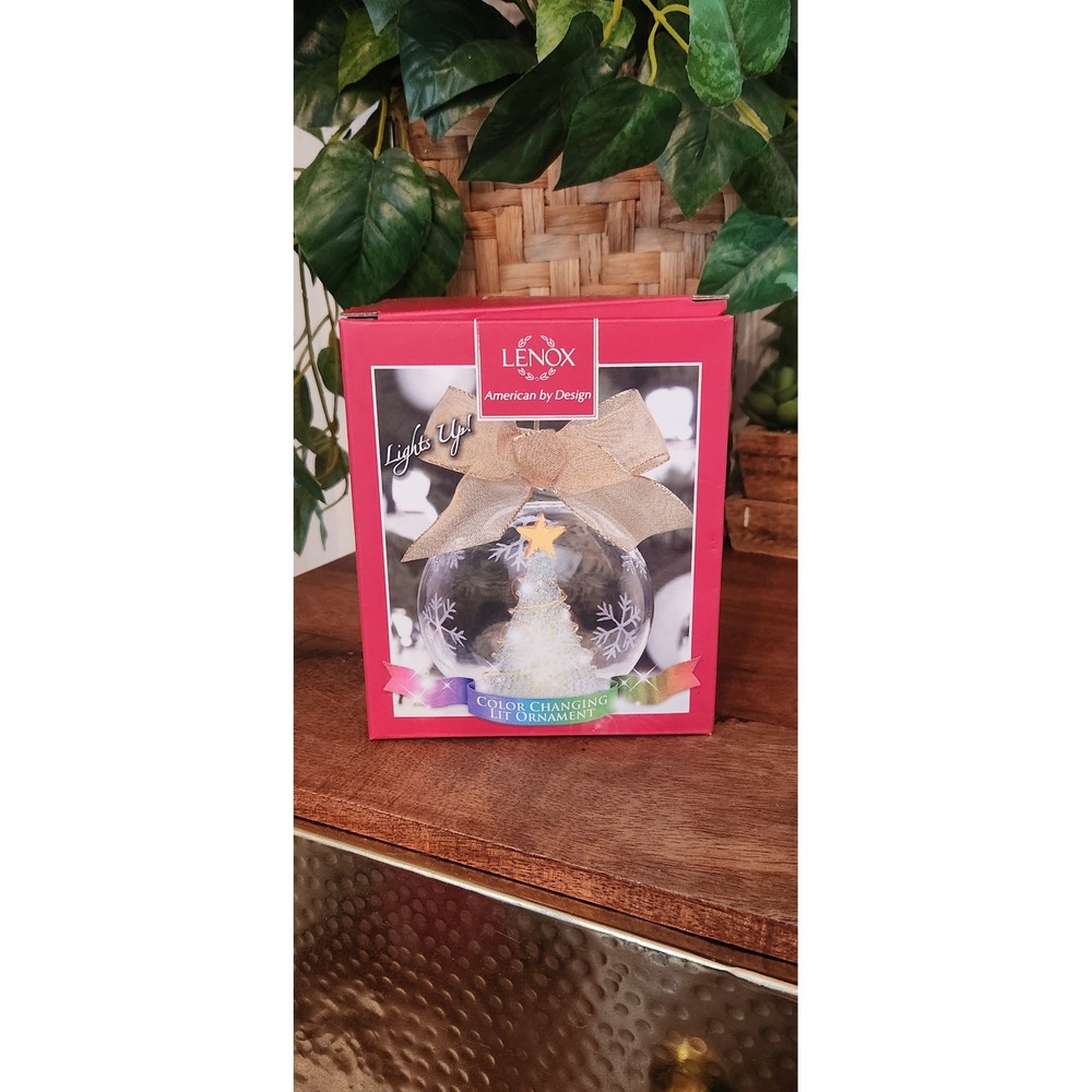 Lenox Wonder Ball Tree Lit Ornament Color Changing LED Christmas 838156 NEW